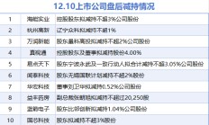 12月10日上市公司减持汇总：杭州高新等10股拟减持（表）