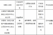 大家财险汉中中心支公司被罚16万元：虚列费用、违规承保异地车辆