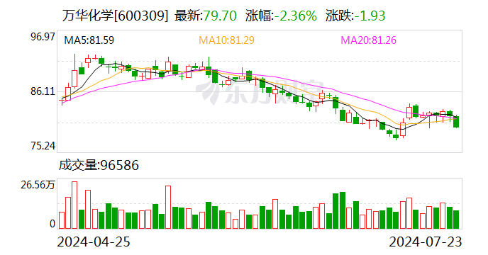 万华化学：控股子公司签署项目合作协议