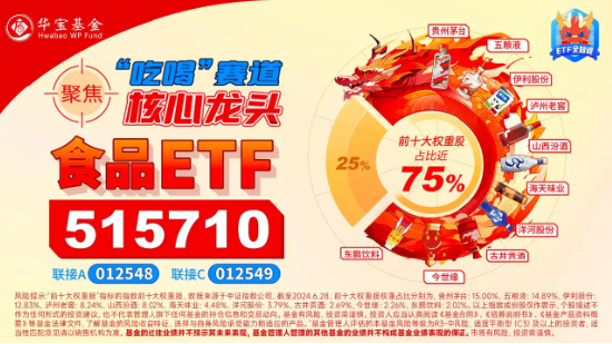 白酒、大众品齐发力，食品ETF（515710）盘中上探1.46%！主力资金持续加码